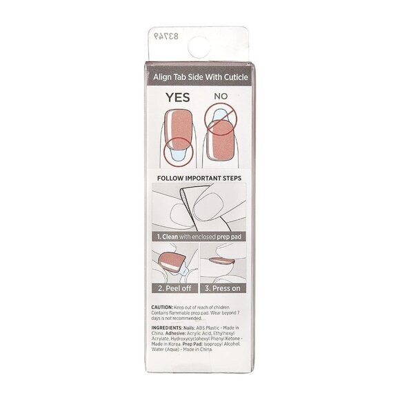 KISS imPRESS COLOR PRESS On MANICURE 30 NAILS / 010 Sandbox 83749 - Picture 9 of 9